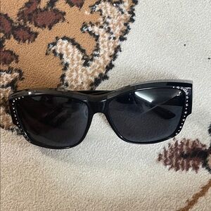 Foster Grant Black Sunglasses with Silver Accents
